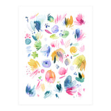 Abstract Watercolor Summer Flowers I (Print Only) thumbnail