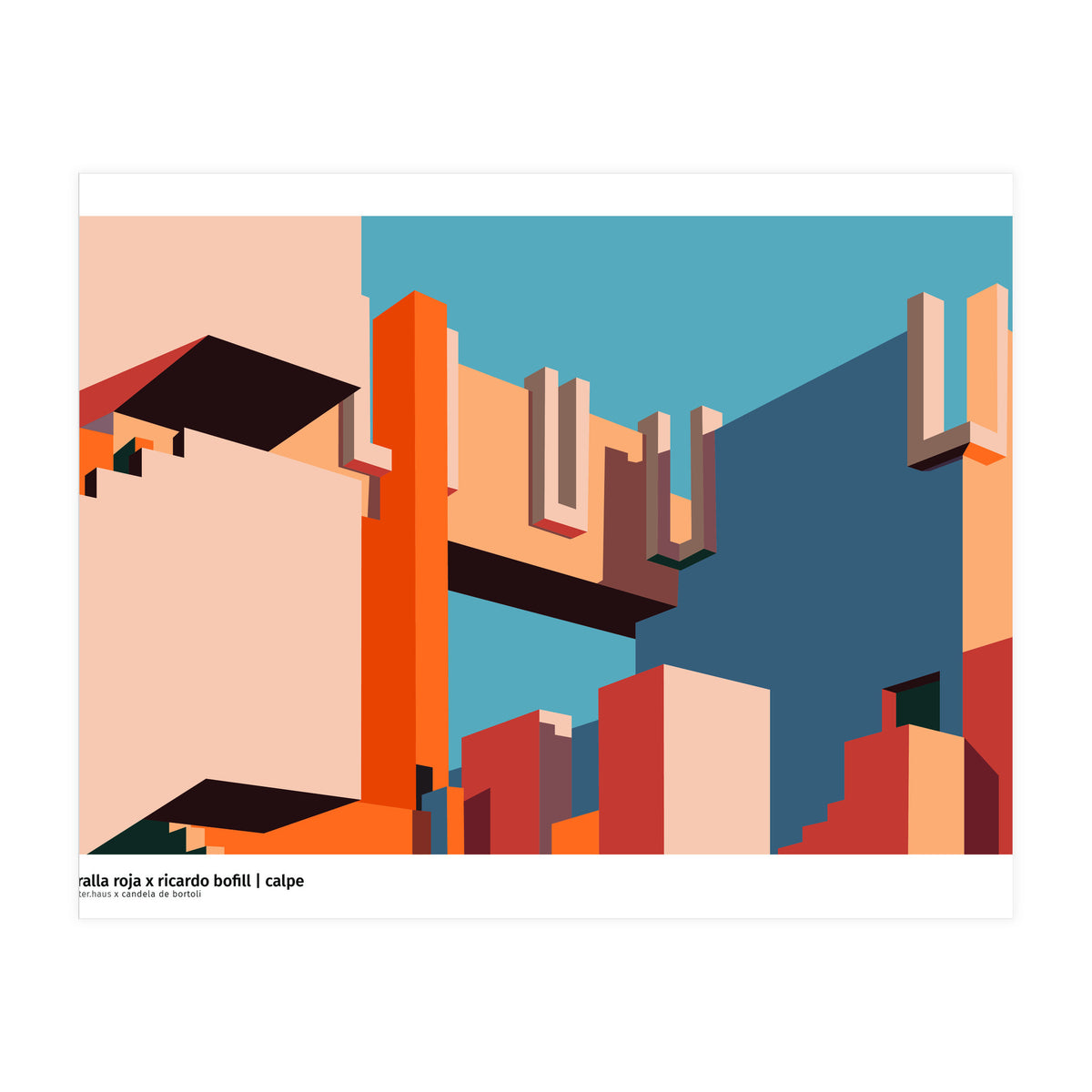 la Muralla Roja by Ricardo Bofill - Calpe (Print Only)