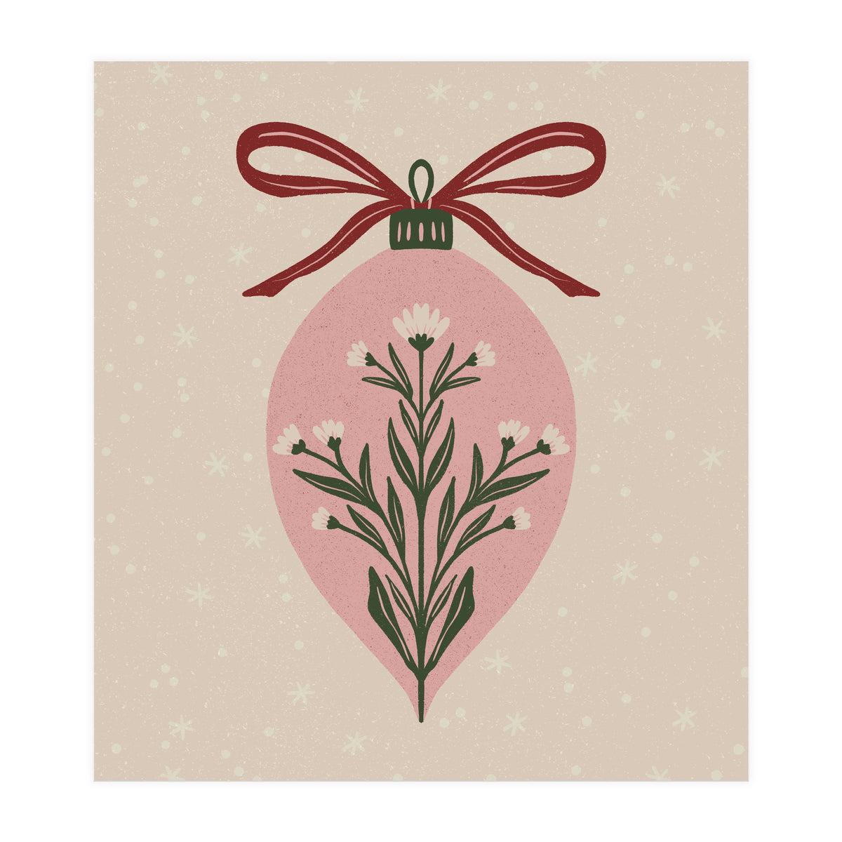 Christmas Floral Globe (Print Only)