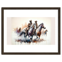 Cowboy Riders On Horses