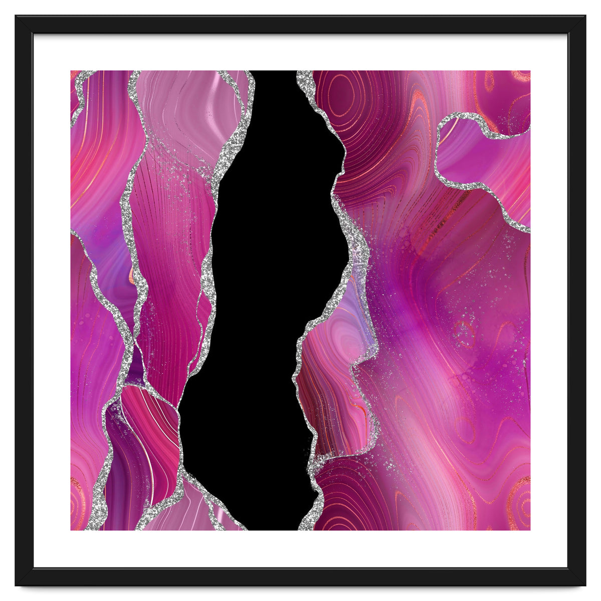 Magenta & Silver Agate Texture 01