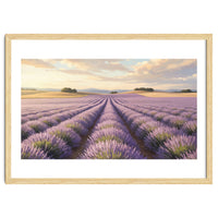 Provençal Sunset: Lavender Field Landscape