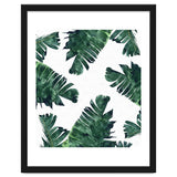 Banana Leaf Watercolor Painting, Tropical Nature Botanical Palm Illustration Bohemian Minimal Luxe thumbnail