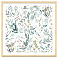 Eucalyptus Leaves Botanical Pattern