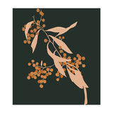 The Blooming Touch, Botanical Vintage Illustration, Dark Blush Bohemian Painting, Plants Nature Eclectic Classy Scandinavian (Print Only) thumbnail