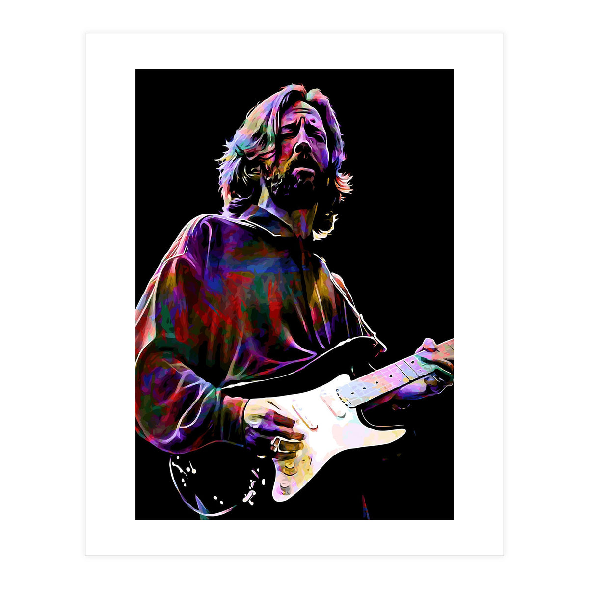Eric Clapton Rock and Blues Guitarist Legend v4 (Print Only)