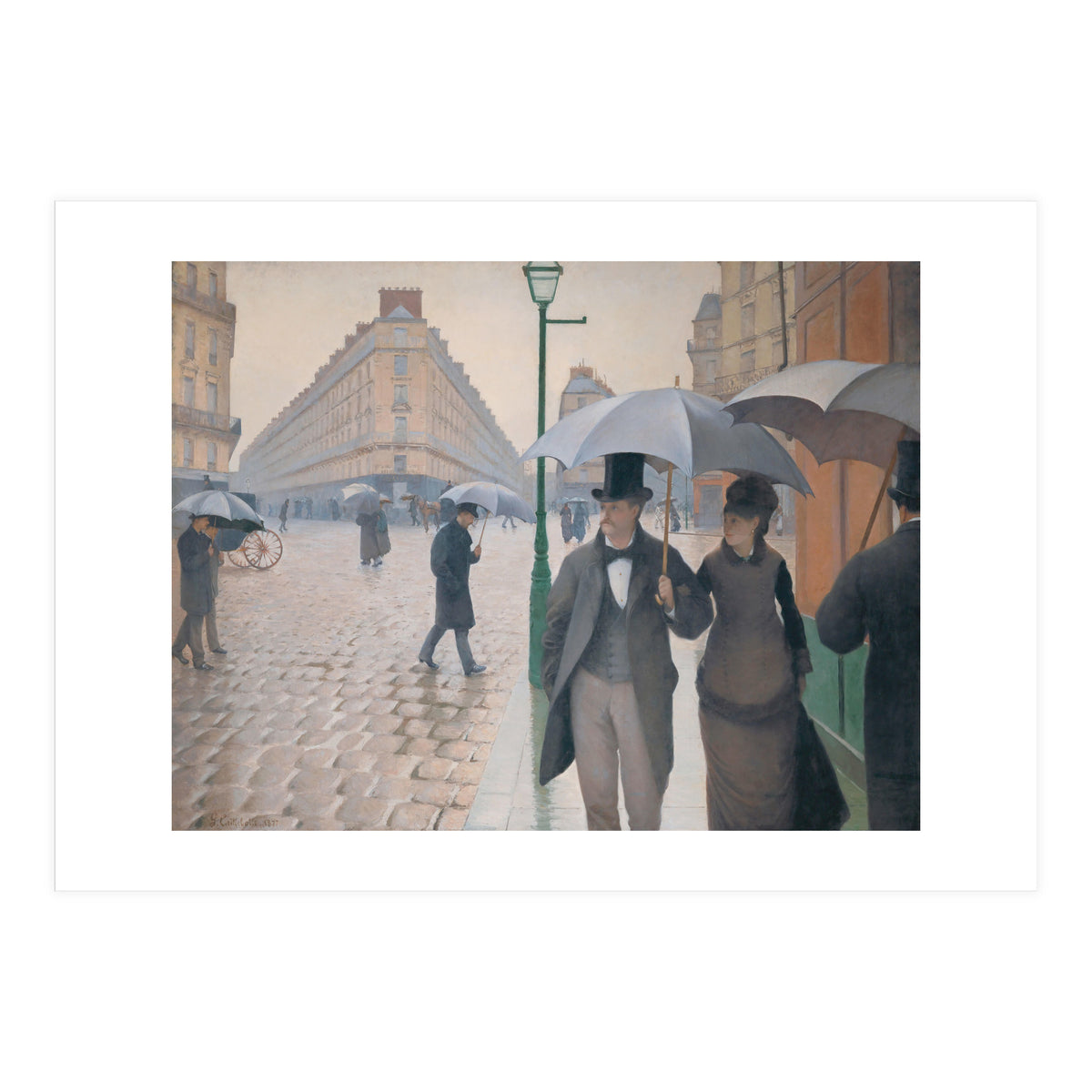 Gustave Caillebotte: Rue de Paris, temps de pluie - Paris Street in Rainy Weather, 1877. (Print Only)