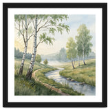 Morning Mist in the Birch Valley thumbnail