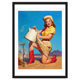 Pinup Sexy Woman Posing With A Hot Teapot thumbnail