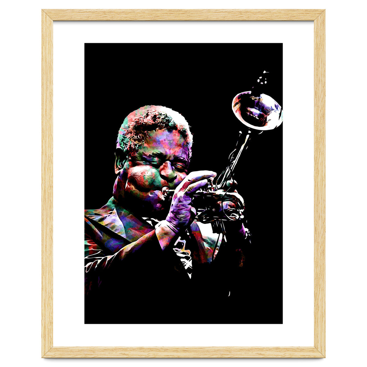 Dizzy Gillespie American Jazz Trumpeter Legend Colorful