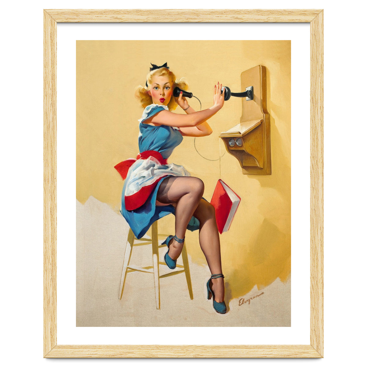 Pinup Gossip Girl On The Phone