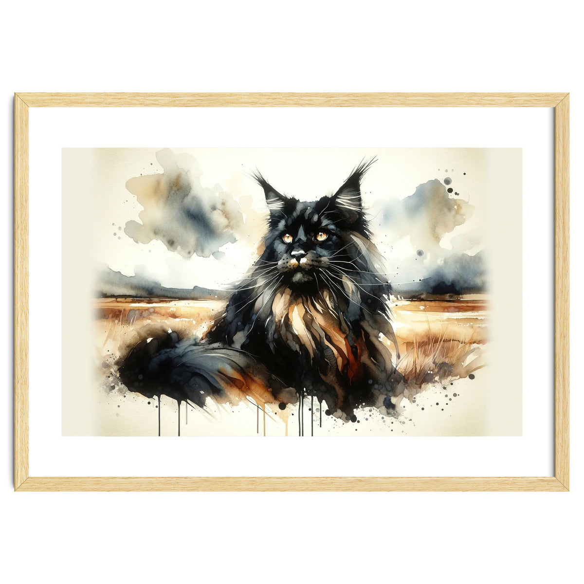 Mystical Black Cat In The Wild