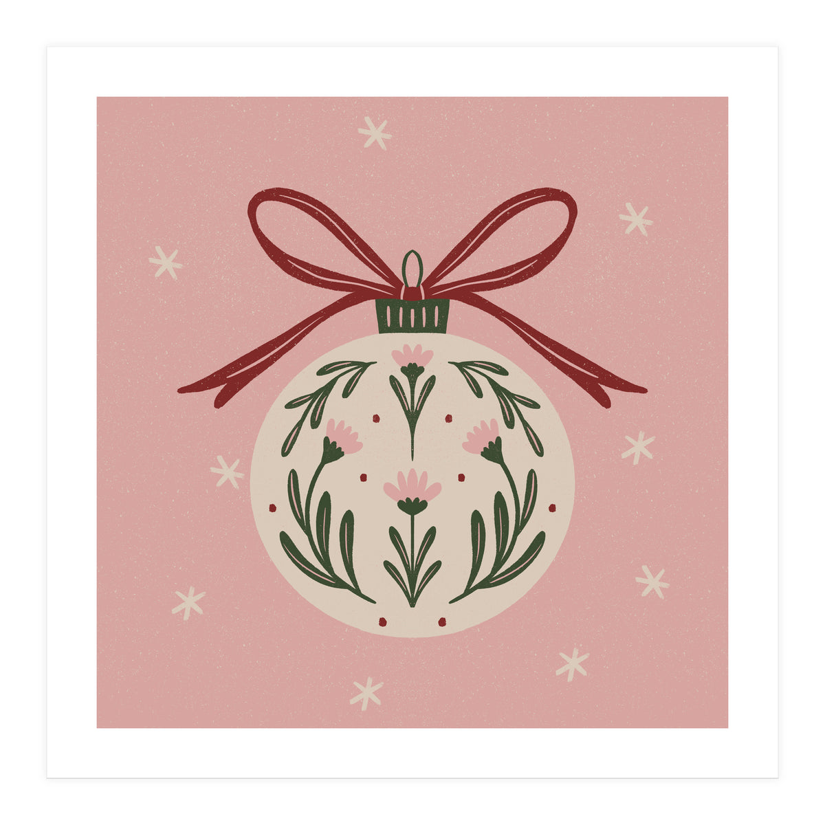 Christmas Flower Globe (Print Only)