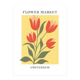 Amsterdam Flower Market - Modern Colorful Botanical Print (Print Only) thumbnail