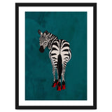 Zebra wearing heals thumbnail