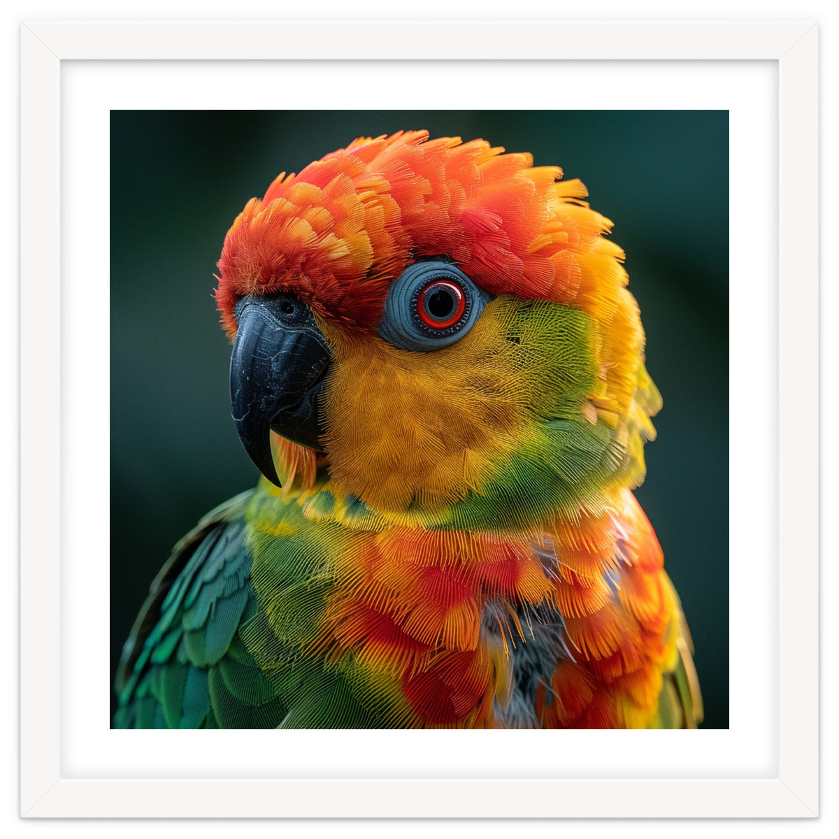 Sun Conure Parrot Close Up Eye