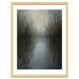Ethereal Rainy Lake Forest Oil Painting thumbnail