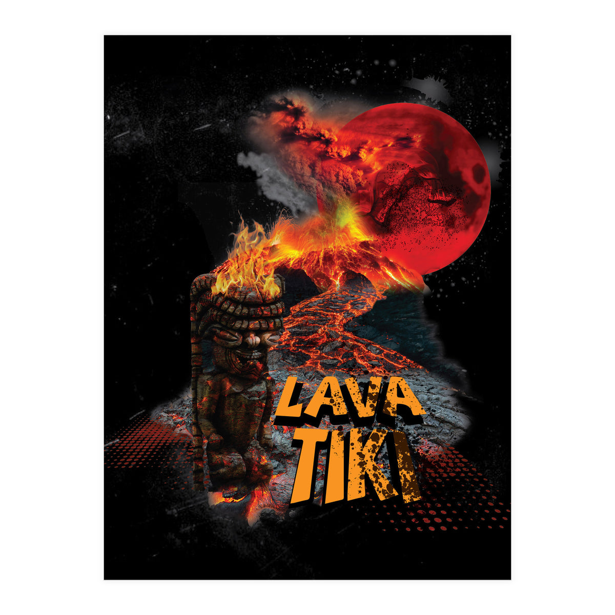 Volcano Lava Tiki (Print Only)