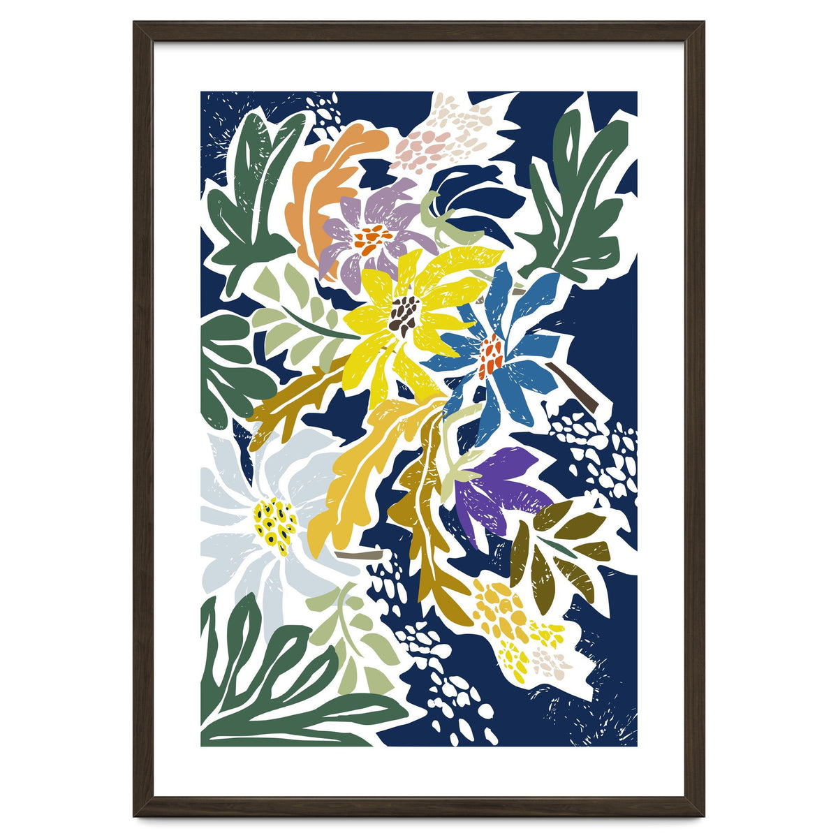 cosmopolitan flowers navy blue