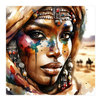 Desert Jewels Tuareg Woman Portrait (Print Only)