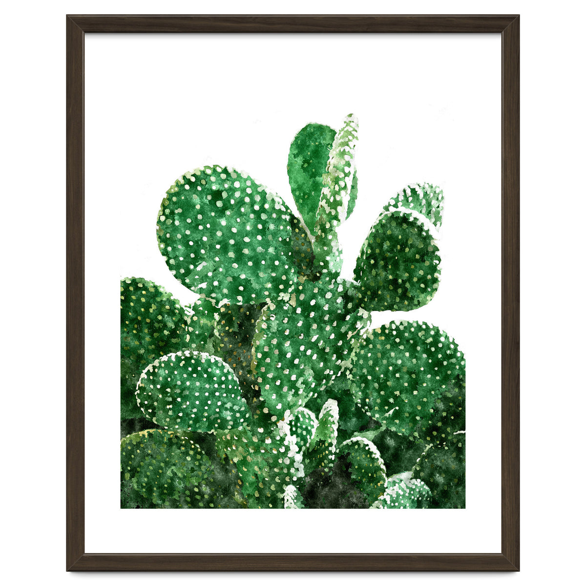 Velvet Cactus | Watercolor Botanical Plants | Minimal Boho Scandinavian Painting