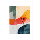 Minimalist Botanical Abstract Art with Organic Overlapping Shapes (Print Only) thumbnail