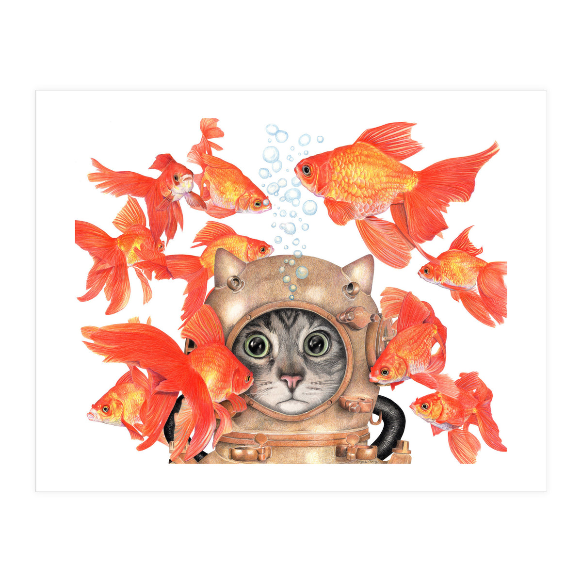 Scuba Catlgbright (Print Only)