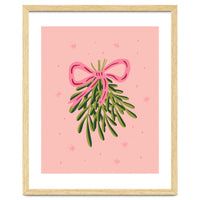 Mistletoe And Pink Bow