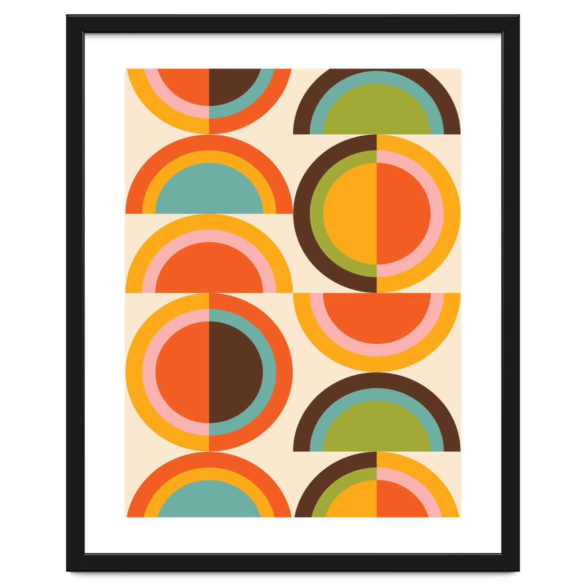 Bauhaus Geometric Rainbow
