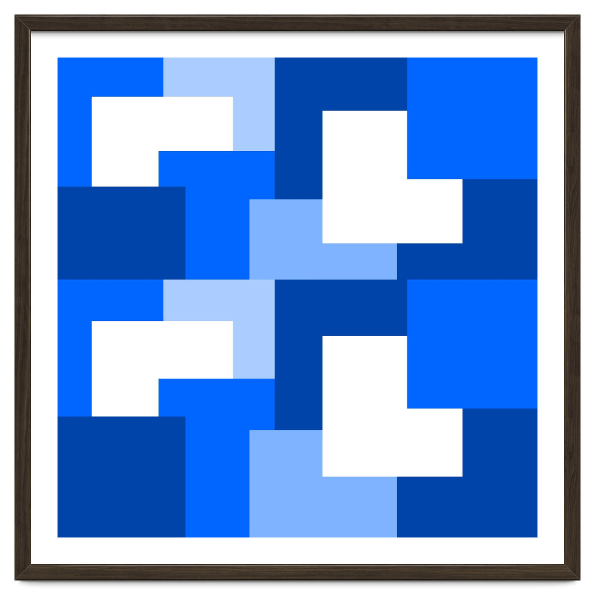 Blue Abstract Square Tiles