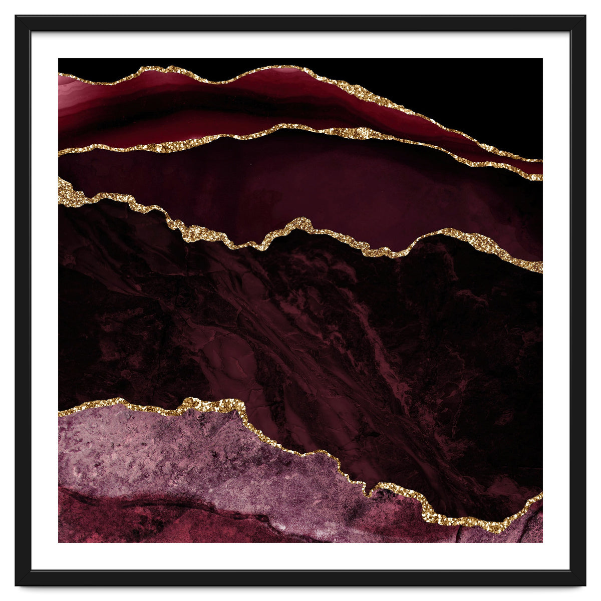 Burgundy & Gold Agate Texture 02