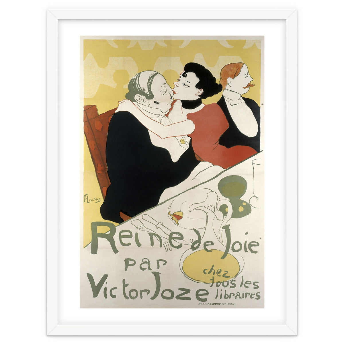Henri de Toulouse-Lautrec: Poster for the novel Reine de joie, moeurs du demi-monde by Victor Joze.