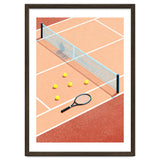Tennis Court Art, Tennis Racket Illustration, Modern Sports Design thumbnail