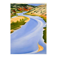 Georgia O’Keeffe – Chama River, Ghost Ranch (1937) | Serene Southwestern Landscape in Bold Modernist Forms (Print Only)