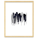 Abstract Watercolor Stripes Minimal Black thumbnail