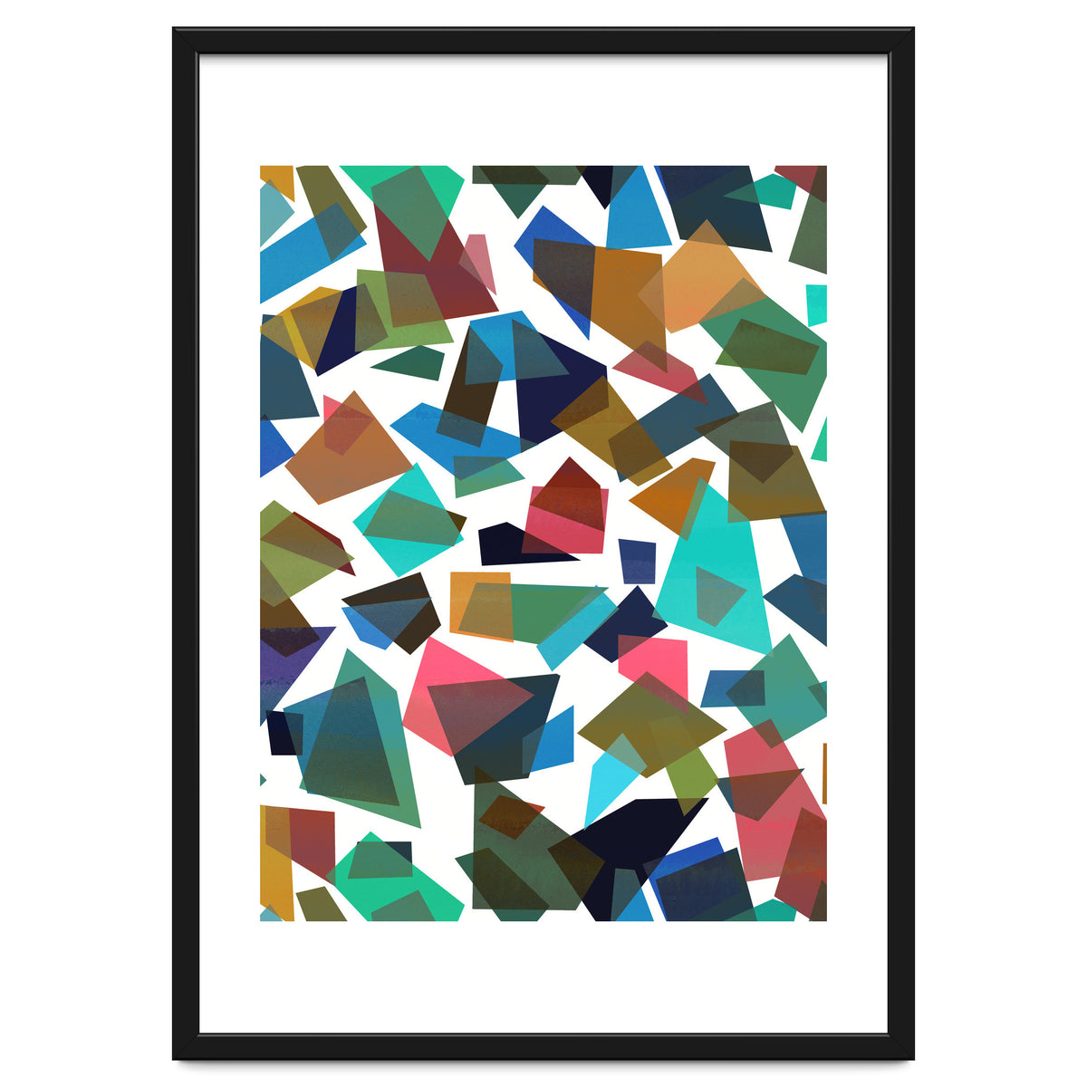 Geometric Squares Collage Colorful