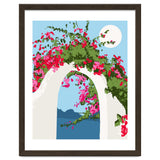 Bougainvillea Arch, Greece Santorini Architecture Travel, Summer Botanical Nature Bohemian, Eclectic Boho thumbnail