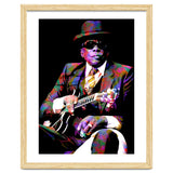 John Lee Hooker American Blues Musician Legend Colorful Art thumbnail