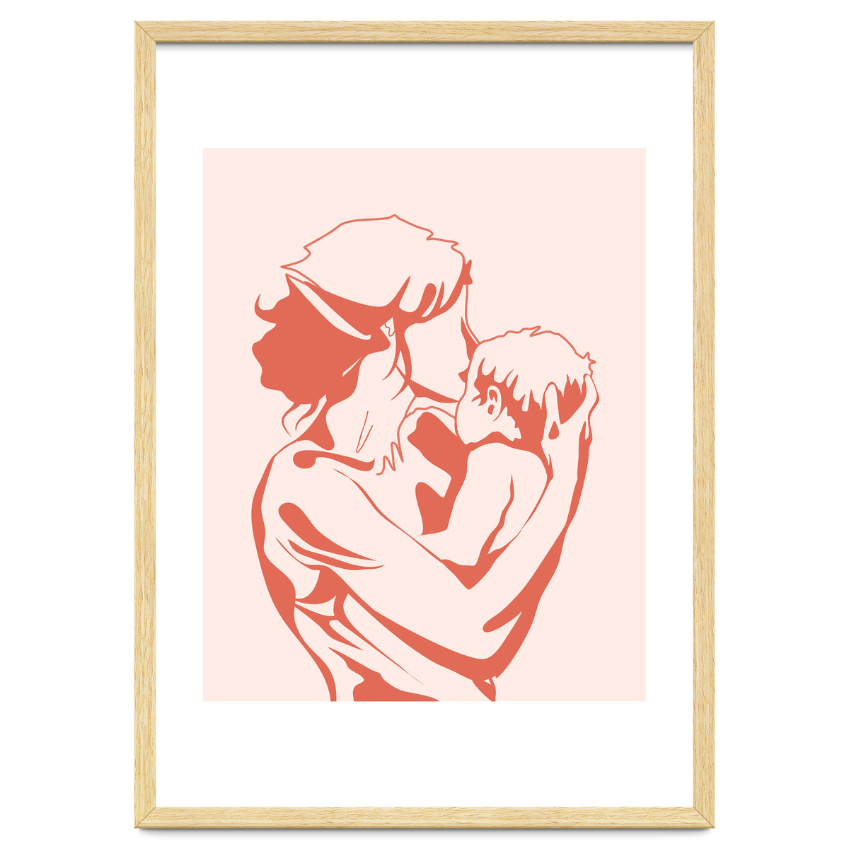 Motherhood, Human Emotion Line Art, Mother Parents Child Baby, Love Care Expression Bohemian Concept