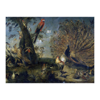 Frans Snyders / 'Concert of Birds', 1661, Flemish School, Oil on canvas, 203 cm x 334 cm, P07160. (Print Only)