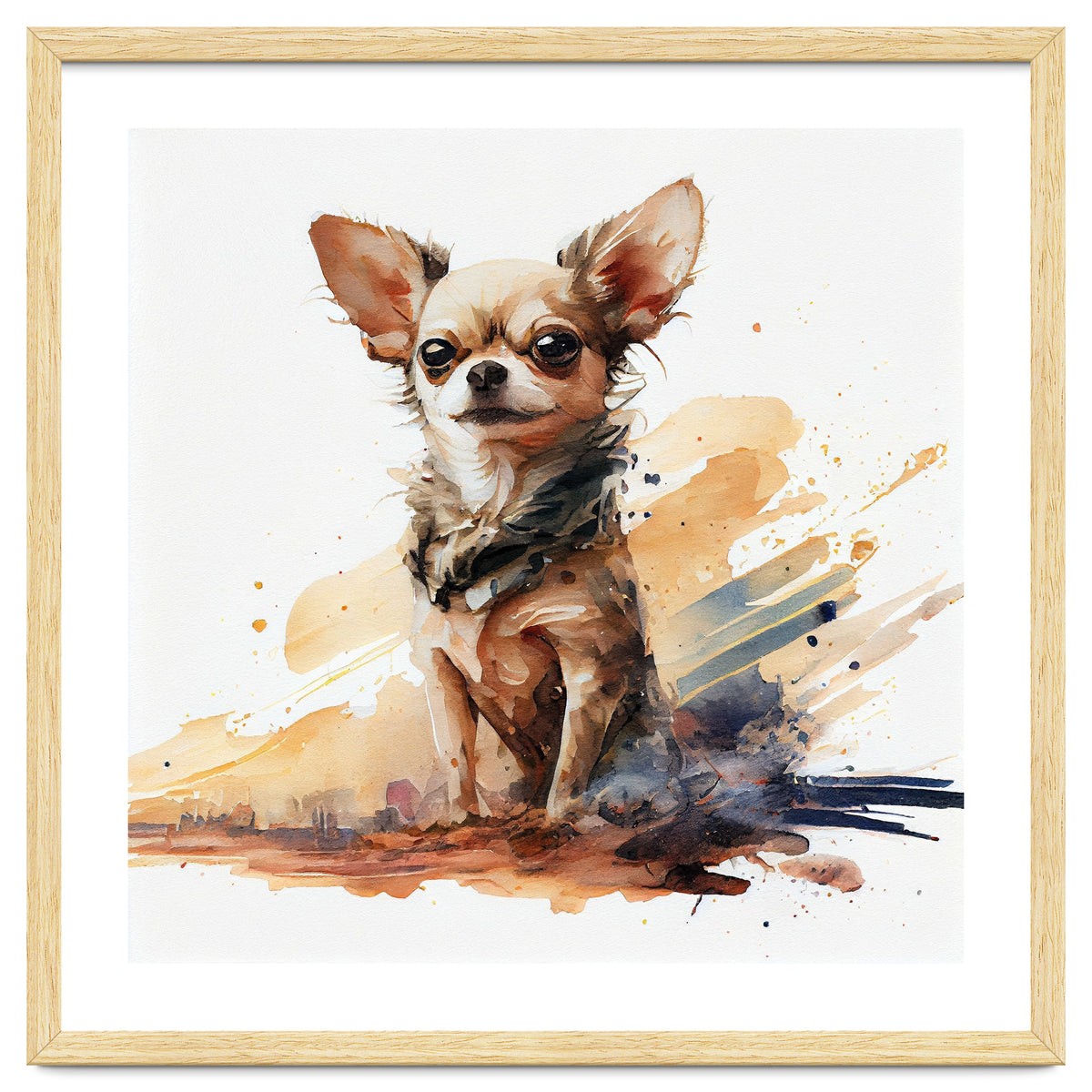 Watercolor Chihuahua Dog
