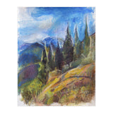Pastel drawing of an Alpine Pine Forest (Print Only) thumbnail