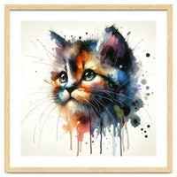 Colorful Kitten Portrait