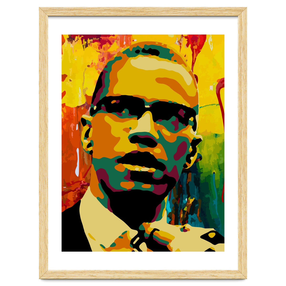 Malcolm X Colorful Abstract Art 2