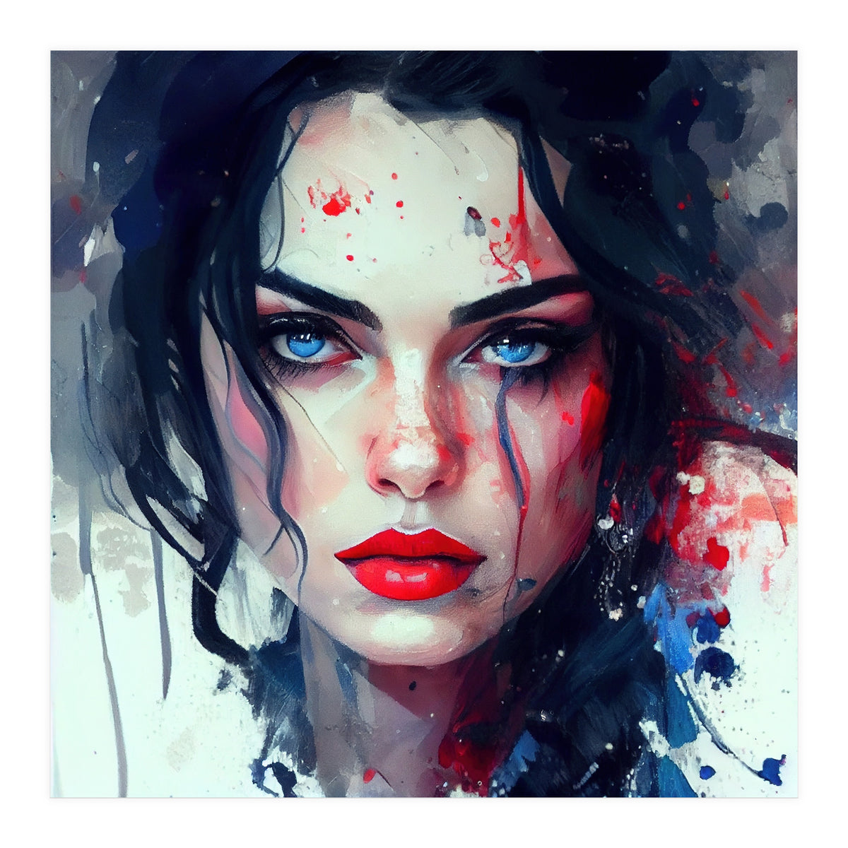 Watercolor Modern Snow White (Print Only)