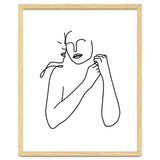 Eternally Connected, Abstract Line Art Love, Sketch Drawing Minimal, Eclectic Human Couple Connection Minimalism Concept thumbnail