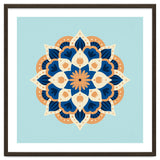 Mandala flower - orange and blue thumbnail