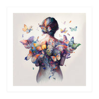 Watercolor Butterfly Embrace (Print Only)