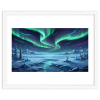 Arctic Glow: Northern Lights Winter Landscape