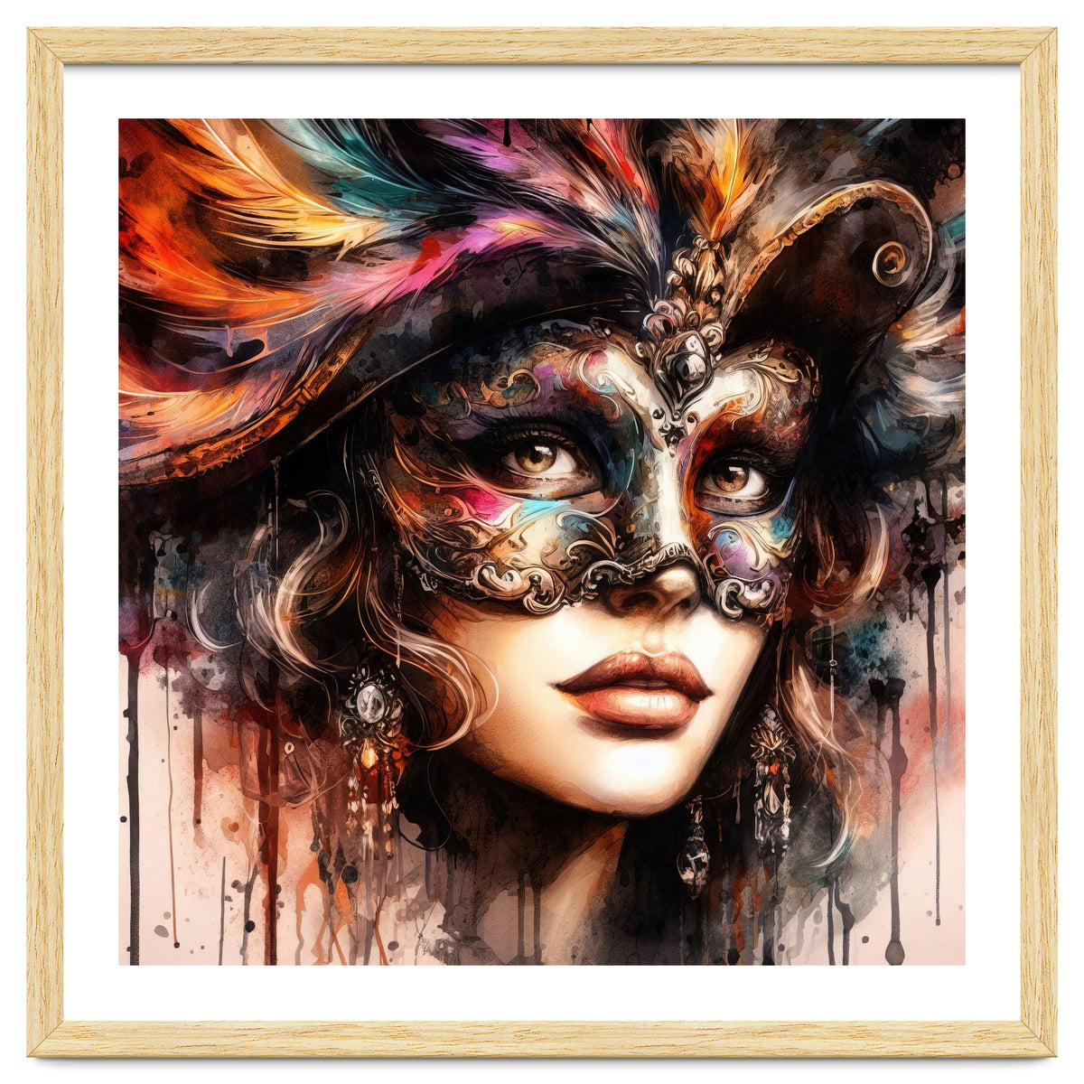 Watercolor Carnival Woman #6